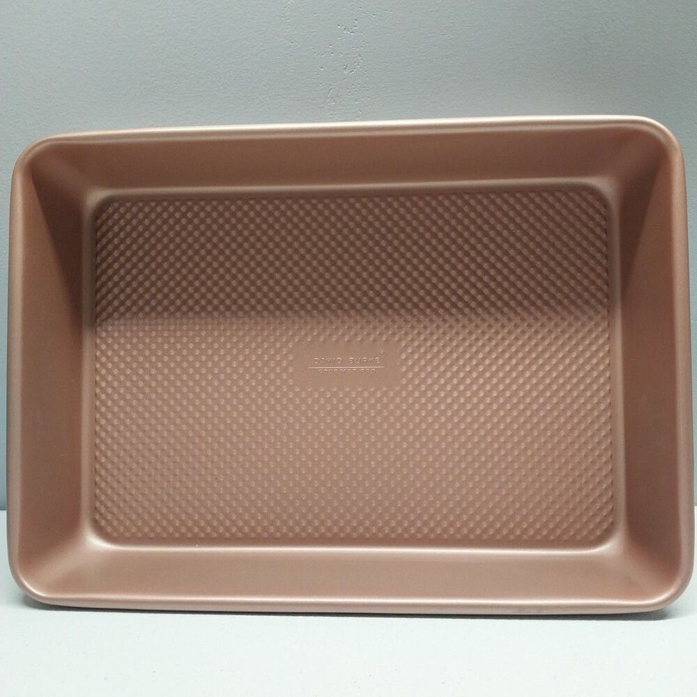 David Burke Gourmet Pro 13x9 Rose Gold Textured Nonstick Baking Pan